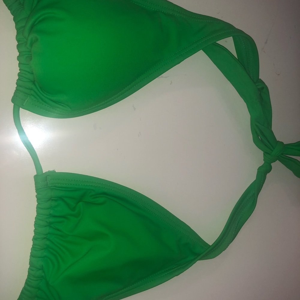 Lime green bikini top